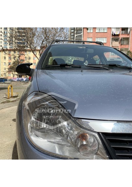 Renault Symbol 2008-2012 Thalia Uyumlu Batman Yarasa Ayna Kapağı Piano Black Abs Plastik