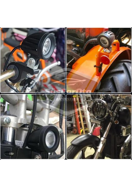 Yuvarlak Tek LED Bar Beyaz Sis Farı Araç Motosiklet Off Road Atv Forklift LED Lamba Projektör Metal Arazi Çalışma Lambası 1 Adet 10W