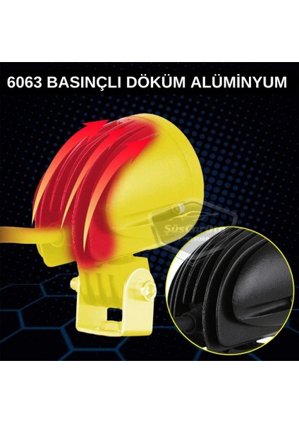 Yuvarlak Tek LED Bar Beyaz Sis Farı Araç Motosiklet Off Road Atv Forklift LED Lamba Projektör Metal Arazi Çalışma Lambası 1 Adet 10W