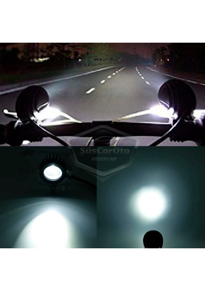 Yuvarlak Tek LED Bar Beyaz Sis Farı Araç Motosiklet Off Road Atv Forklift LED Lamba Projektör Metal Arazi Çalışma Lambası 1 Adet 10W