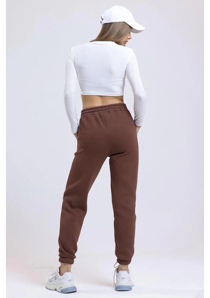 3 Iplik Şardonlu Paça Lastikli Eşofman Kahve IS001 modelleri