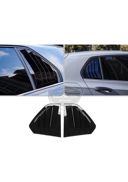 Vw Golf 8 2019 Sonrası Uyumlu Kelebek Cam Izgarası Kelebek Cam Vizörü Havalandırma Sağ Sol Takım Parlak Siyah