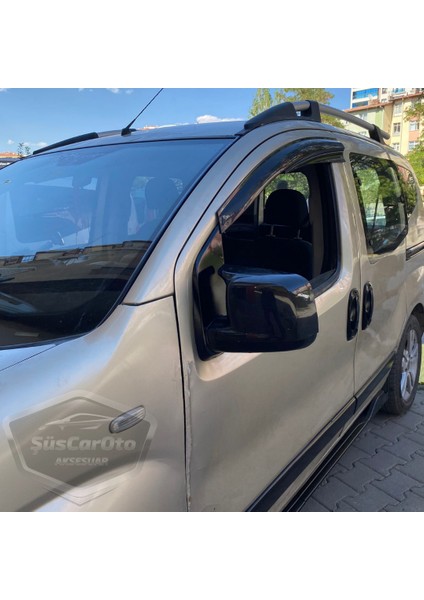 Fiat Fiorino 2008-2022 Uyumlu Batman Yarasa Ayna Kapağı Piano Black Abs Plastik