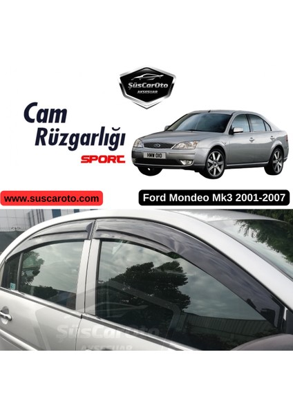 Ford Mondeo Mk3 2001-2007 Uyumlu Mugen Cam Rüzgarlığı Seti Piano Black 4'lü Ithal
