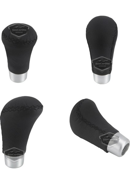 Üniversal Siyah Dikişli Deri Spor Görünümlü Vites Topuzu Aparatlı Manuel Vites Kolu ONV231 fırsatları