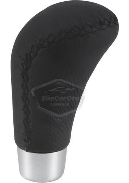 Üniversal Siyah Dikişli Deri Spor Görünümlü Vites Topuzu Aparatlı Manuel Vites Kolu ONV231