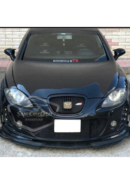 Seat Leon Mk2 2005-2008 Makyajsız Kasa Ile Uyumlu Batman Yarasa Ayna Kapağı Piano Black Abs Plastik