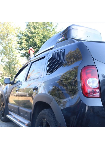 Dacia Duster 2010-2017 Uyumlu Kelebek Cam Izgarası Kelebek Cam Vizörü Havalandırma Sağ Sol Takım Parlak Siyah DST43 modelleri