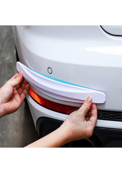 5d Esnek Tampon Koruma Bandı Tampon Koruyucu Şerit Yumuşak Bant 2 Li Paket Beyaz Karbon