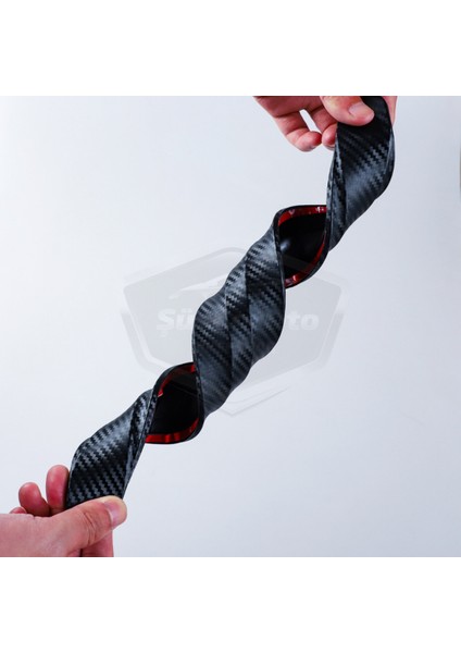 5d Esnek Tampon Koruma Bandı Tampon Koruyucu Şerit Yumuşak Bant 2 Li Paket Beyaz Karbon