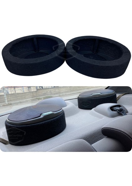 Çift Yönlü 6"x9" Oval & 16 cm Yuvarlak Hoparlör Kasnağı Üniversal Oval Hoparlör Yükseltici Altlık Takoz 2 Li Set ONH13