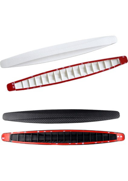 5d Esnek Tampon Koruma Bandı Tampon Koruyucu Şerit Yumuşak Bant 2 Li Paket Kırmızı Karbon