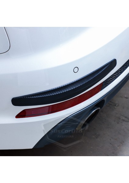 5d Esnek Tampon Koruma Bandı Tampon Koruyucu Şerit Yumuşak Bant 2 Li Paket Kırmızı Karbon