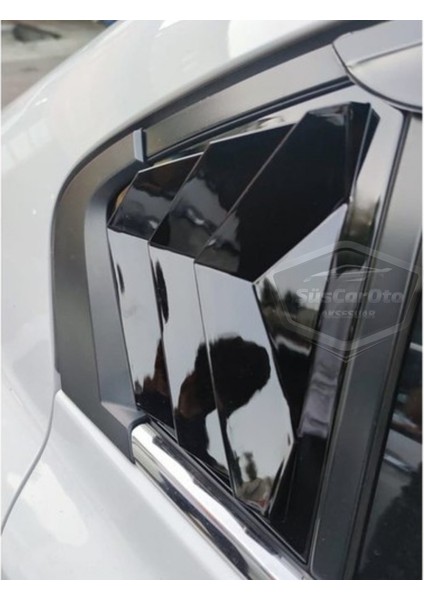 Fiat Egea Sedan 2015 Sonrası Kelebek Cam Izgarası Kelebek Cam Vizörü Havalandırma Sağ Sol Takım Parlak Siyah modelleri