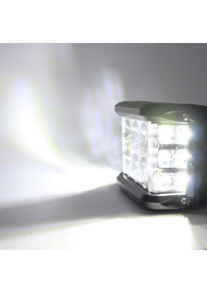 Off Road LED Lamba Delici Yayıcı Beyaz-Beyaz Flaşlı Kare Sis Farı Projektör 45W 12 LED Metal Arazi Çalışma Lambası 1 Adet ONP0524 fırsatları