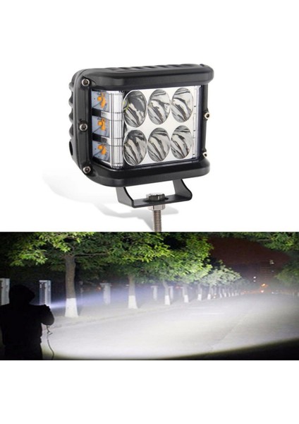Off Road LED Lamba Delici Yayıcı Beyaz-Beyaz Flaşlı Kare Sis Farı Projektör 45W 12 LED Metal Arazi Çalışma Lambası 1 Adet ONP0524 indirimleri