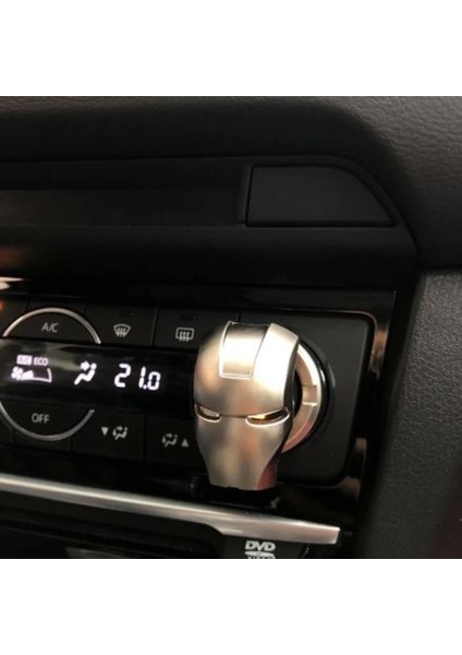 Start Stop Tuşu Kapağı Iron Man Metal Tuş Koruyucu Dekoratif Özel Çinko Alaşım Siyah