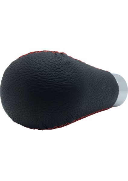 Üniversal Kırmızı Dikişli Deri Spor Görünümlü Vites Topuzu Aparatlı Manuel Vites Kolu ONV230