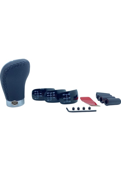 Üniversal Siyah Dikişli Deri Spor Görünümlü Vites Topuzu Değişen Kapaklı Aparatlı Manuel Vites Kolu ONV01 modelleri