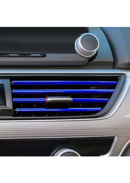 Araç Içi Klima Havalandırma Izgarası Dekoratif Şerit Trim Seti Mavi modelleri