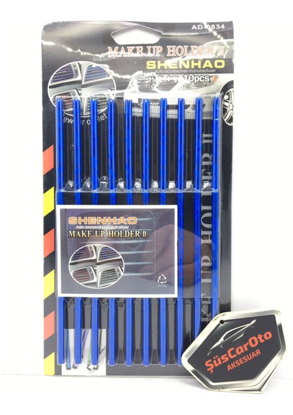 Araç Içi Klima Havalandırma Izgarası Dekoratif Şerit Trim Seti Mavi