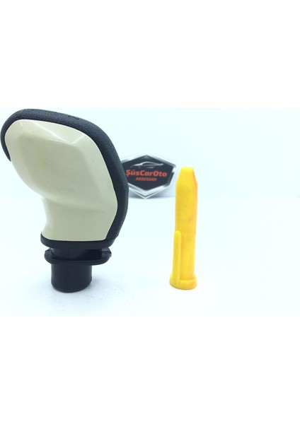 Her Araca Uyumlu Üniversal Spor Görünümlü Vites Topuzu Aparatlı Bej