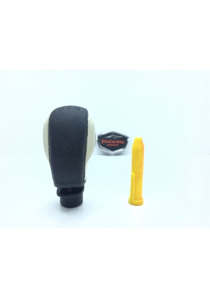 Her Araca Uyumlu Üniversal Spor Görünümlü Vites Topuzu Aparatlı Bej modelleri