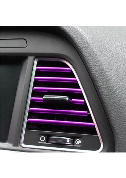 Araç Içi Klima Havalandırma Izgarası Dekoratif Şerit Trim Seti Mor fiyatları