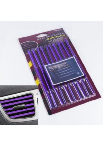 Araç Içi Klima Havalandırma Izgarası Dekoratif Şerit Trim Seti Mor fırsatları