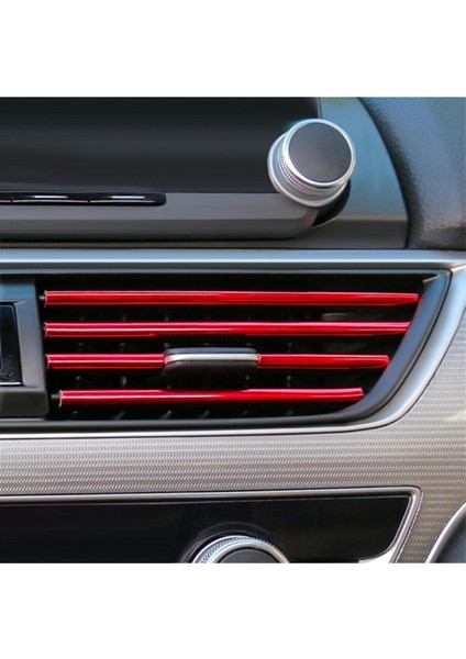 Araç Içi Klima Havalandırma Izgarası Dekoratif Şerit Trim Seti Kırmızı modelleri