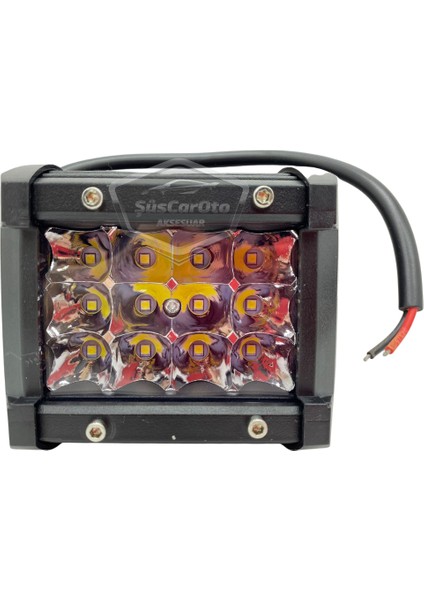 Off Road LED Lamba Delici Yayıcı Beyaz Kare Sis Farı Projektör 45W 12 LED Metal Arazi Çalışma Lambası 1 Adet ONP0474