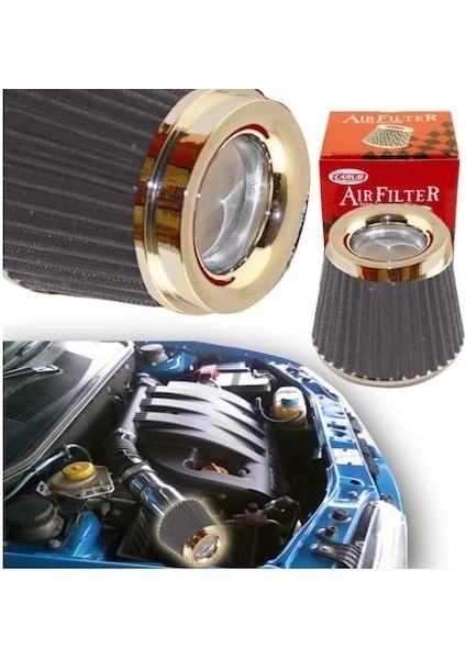 Carub Ses ve Performans Arttırıcı Açık Hava Filtresi +6 Hp Gri Aparatlı Üniversal