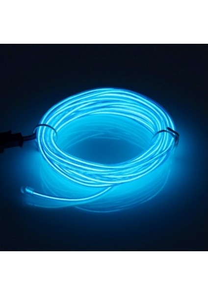 Araç Araba Içi Torpido Ledi Renkli Ip Neon LED 2 Metre Mavi