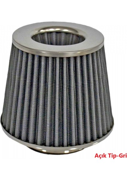 Carub Performans ve Ses Arttırıcı Açık Hava Filtresi +6 Hp Açık Tip Gri Aparatlı Üniversal