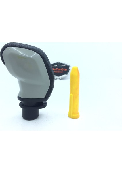 Her Araca Uyumlu Üniversal Spor Görünümlü Vites Topuzu Aparatlı Gri