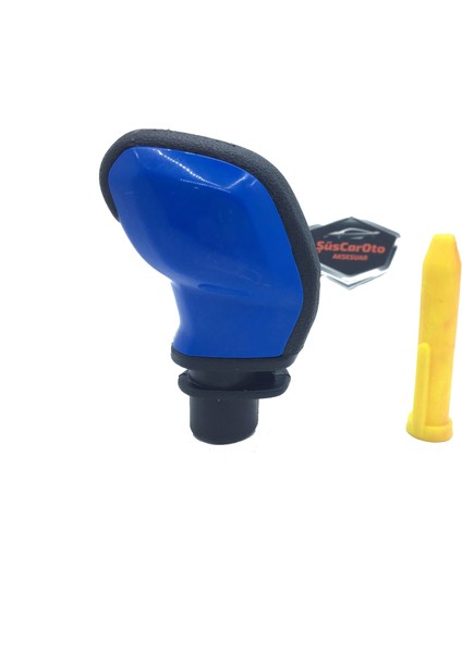 Her Araca Uyumlu Üniversal Spor Görünümlü Vites Topuzu Aparatlı Mavi