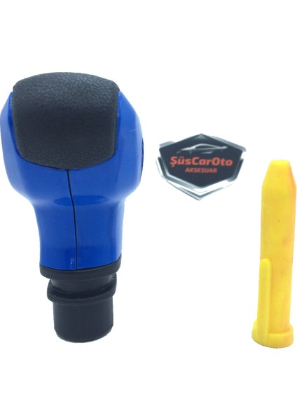 Her Araca Uyumlu Üniversal Spor Görünümlü Vites Topuzu Aparatlı Mavi fiyatları