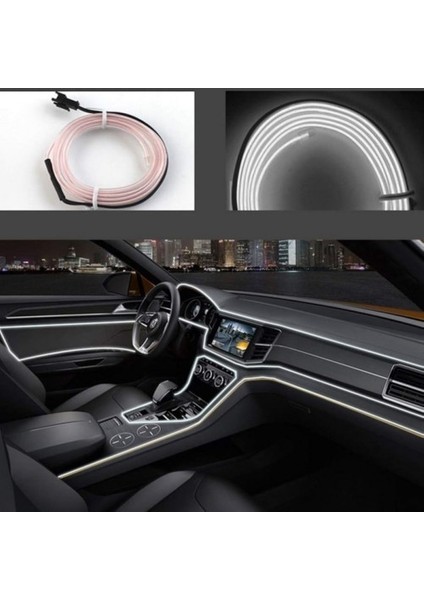 Araç Araba Içi Torpido Ledi Renkli Ip Neon Ip LED 2 Metre Beyaz fiyatları