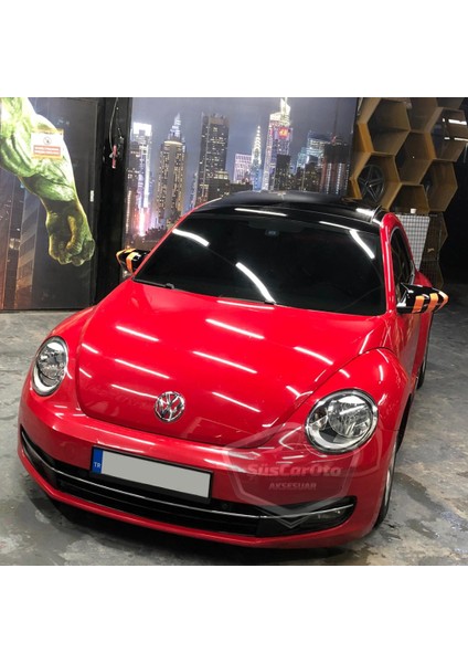 Vw New Beetle 2011-2019 Batman Yarasa Ayna Kapağı Piano Black Abs Plastik