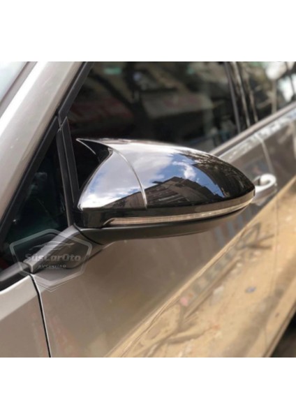Vw Golf 7 7.5 2012-2020 Batman Yarasa Ayna Kapağı Piano Black Abs Plastik modelleri