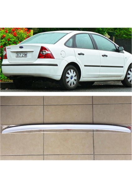 Ford Focus 2 2.5 Bagaj Üstü Spoiler Bagaj Çıtası Parlak Beyaz