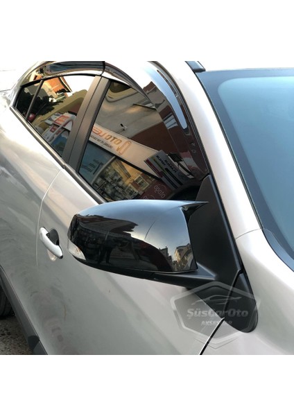 Renault Fluence 2009-2016 Batman Yarasa Ayna Kapağı Piano Black Abs Plastik