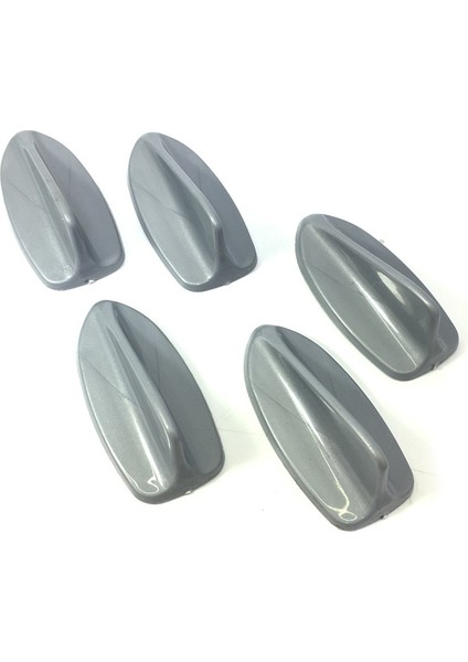 5 Li Mini Shark Balina Anten Seti Balık Sırtı Süs Anten Gri