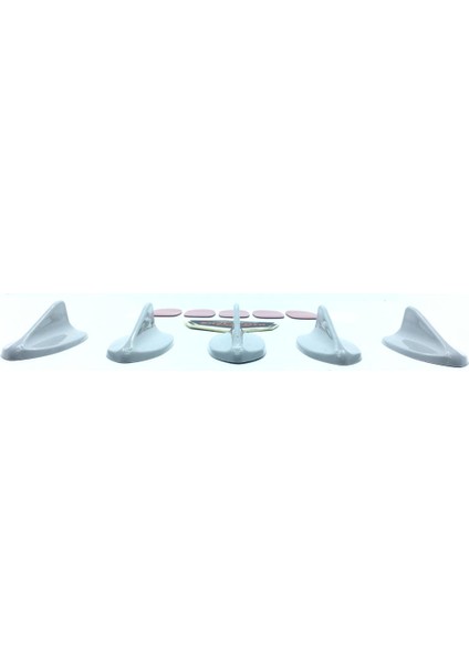 5 Li Mini Shark Balina Anten Seti Balık Sırtı Süs Anten Gri modelleri