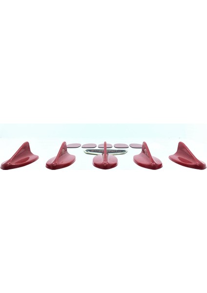 5 Li Mini Shark Balina Anten Seti Balık Sırtı Süs Anten Kırmızı fiyatları