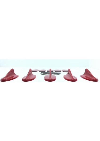 5 Li Mini Shark Balina Anten Seti Balık Sırtı Süs Anten Kırmızı fırsatları