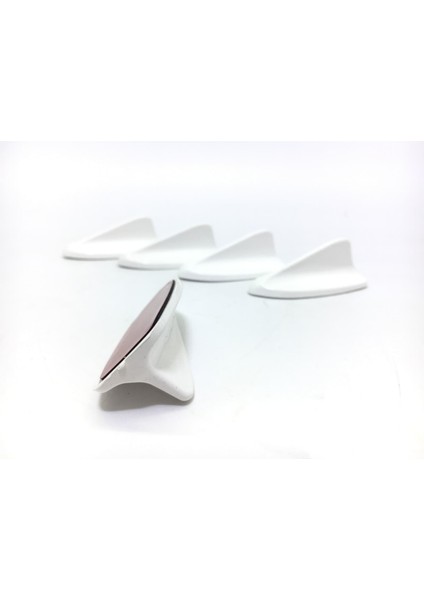 5 Li Mini Shark Balina Anten Seti Balık Sırtı Süs Anten Beyaz