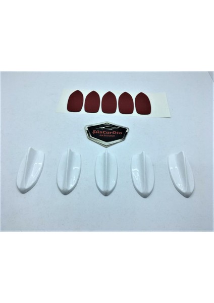 5 Li Mini Shark Balina Anten Seti Balık Sırtı Süs Anten Beyaz indirimleri