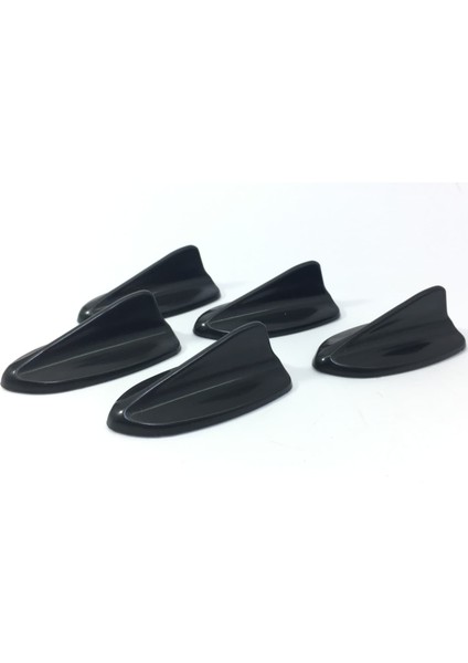 5 Li Mini Shark Balina Anten Seti Balık Sırtı Süs Anten Siyah