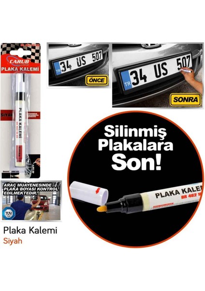 Carub Siyah Plaka Yazma Kalemi Plaka Boya Kalemi fiyatları